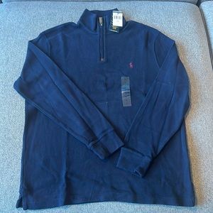 Men’s cotton 1/4 zip sweater.
